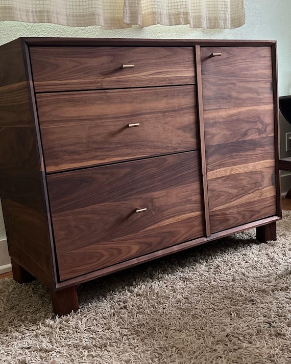 Signature Waterfall Black Walnut Dresser - Etsy Signature Waterfall Black Walnut Dresser - Etsy