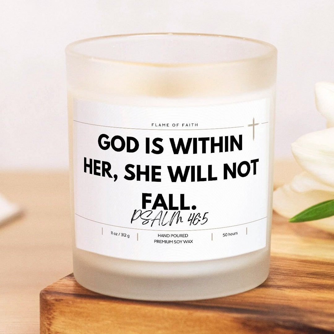 Psalm 465 Bible Verse Candle Hand Poured 11 Oz Prayer Candle Scripture