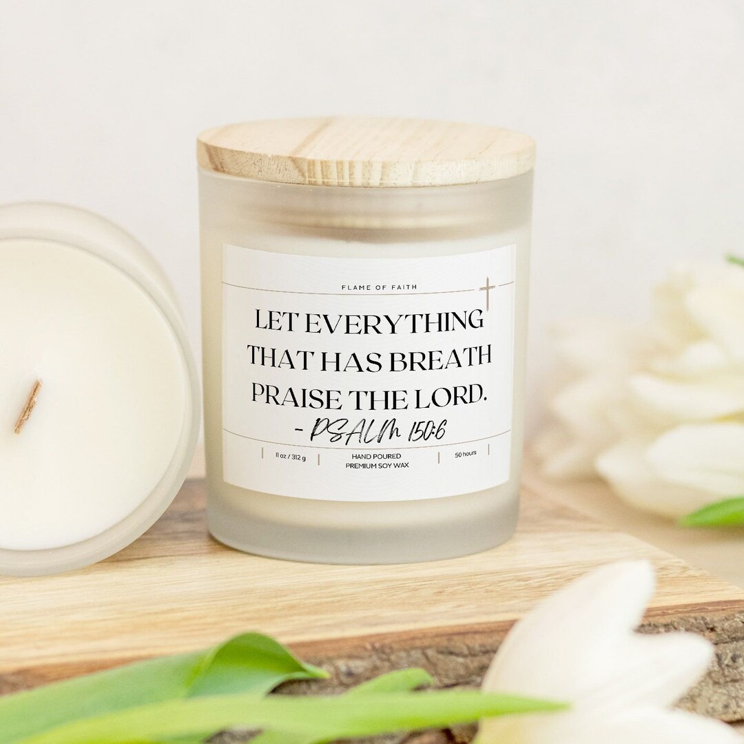 Psalm 1506 Bible Verse Candle Hand Poured 11 Oz Prayer Etsy