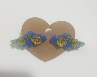 Celestial Wings Resin Stud Earrings