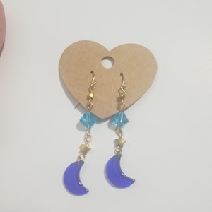 Celestial Moon Dangle Earrings