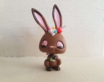 Chocolate Bunny Littlest Pet Shop OOAK Custom