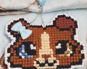 Littlest Pet Shop Dog - Cross Stitch Keychain