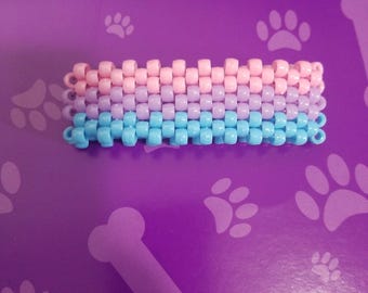 Pastel Bisexual Flag Kandi Cuff