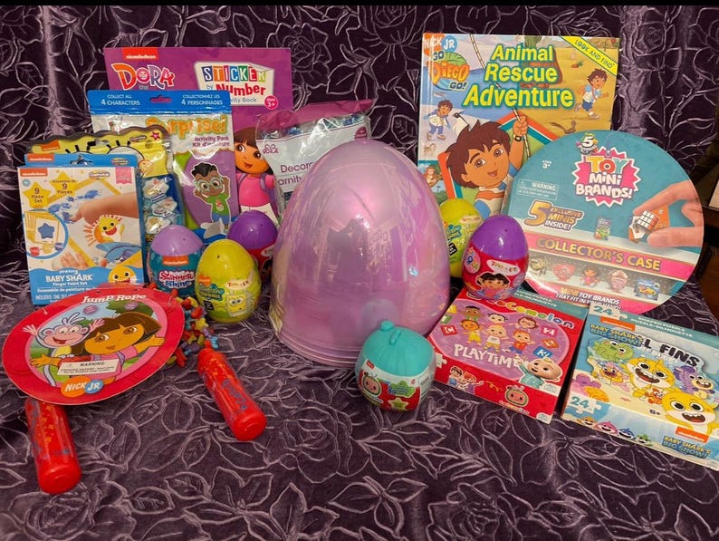New Nickelodeon Dora Diego Spongebob Baby Shark Cocomelon Easter basket eggs image 1