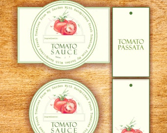 Printable Tomato Sauce Labels 4 PNG Files Included