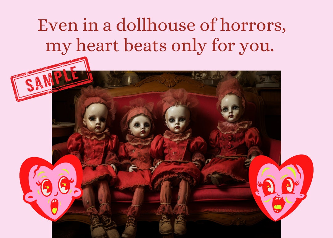 A Creepy Doll Valentine Etsy