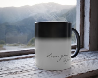 Personalisierte farbverwandelnde Tasse „Love you,...“, 11oz