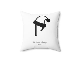 Oreiller personnalisé, oreiller de bienvenue, oreiller carré en polyester filé