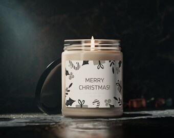 Bougie de soja parfumée Joyeux Noël, 9 oz