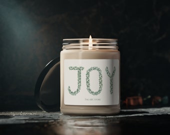 Bougie de soja parfumée de Noël Joy to the World, 9 oz