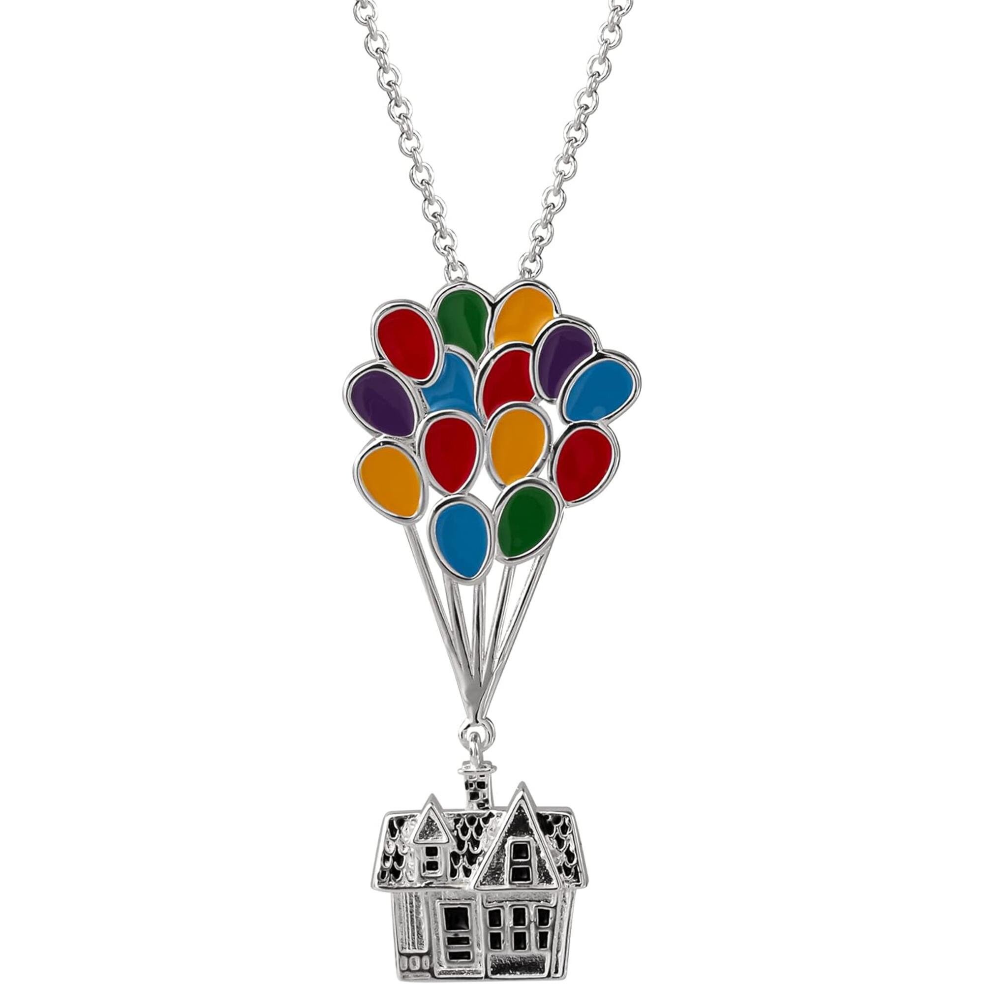 Disney Pixar up Adventure House Balloon Silver Plated Pendant Necklace 18 Etsy