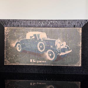 Framed Vintage Car Canvas Art Print: &#39;Elegance&#39; - Automotive Decor