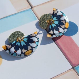 Regali personalizzati, orecchini fatti a mano in carta riciclata, unici, regali per lei, minimalisti, collezione di orecchini per la notte, gioielli di design