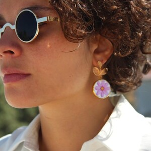 Regalo minimalista unico, carta riciclata fatta a mano, gioielli fatti a mano Trend Hoops