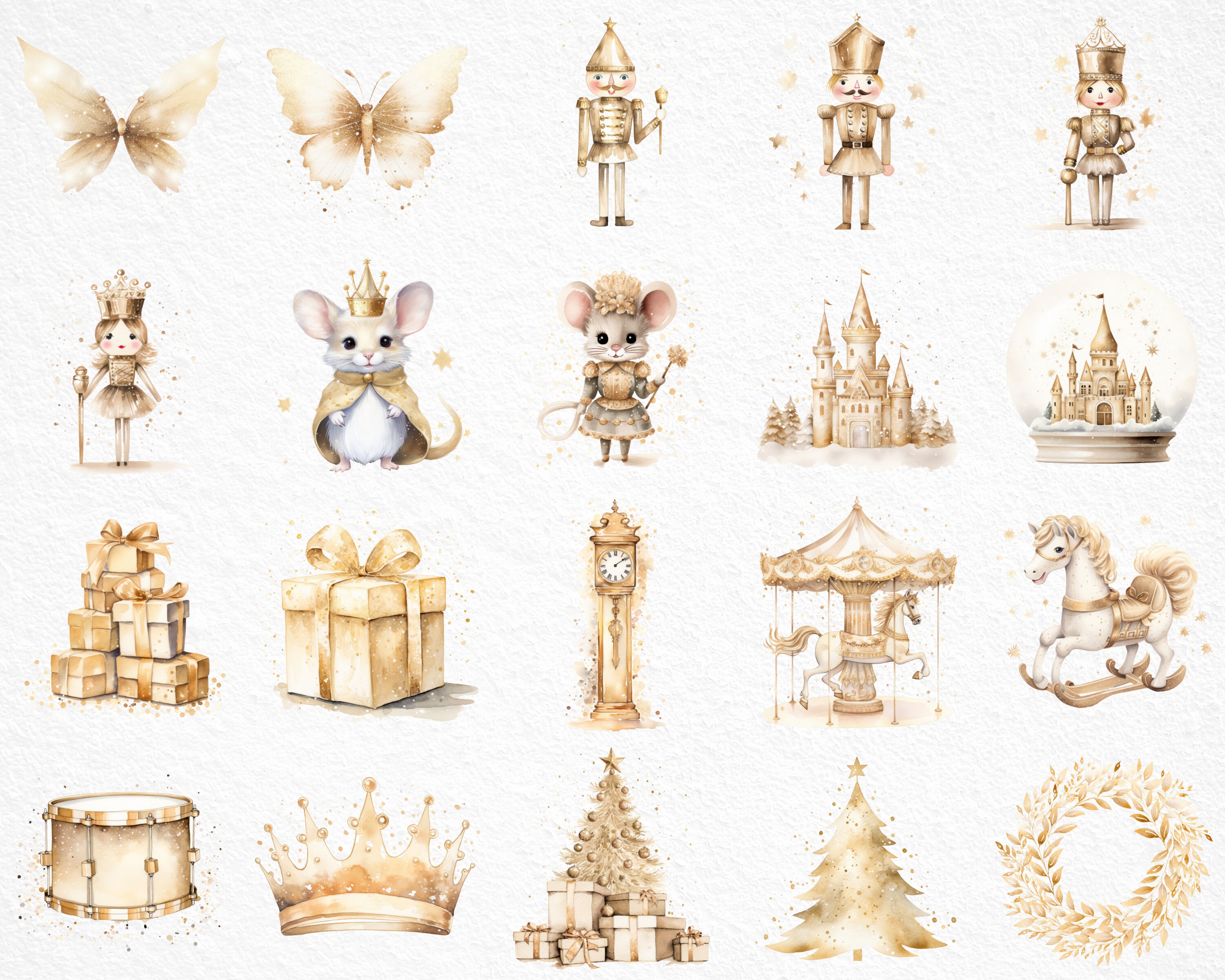 Heaven Sends Hand-Painted Nutcracker Ballet Snow Globe - Clara & Mouse King, 14cm, Silver Glitter