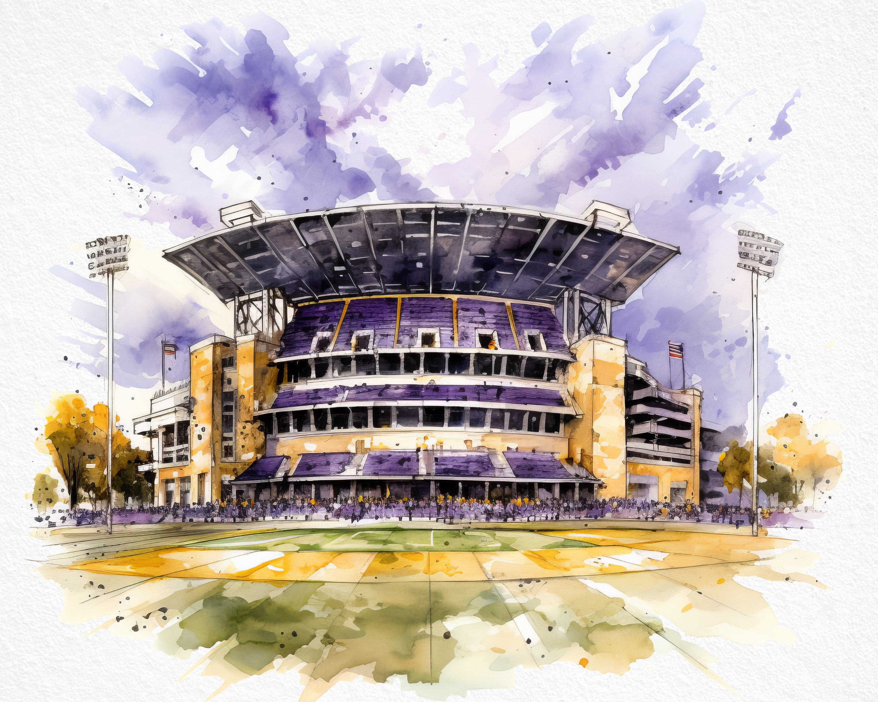 Watercolor Football Tailgate Clipart, Tailgate and Celebrate, Tailgate