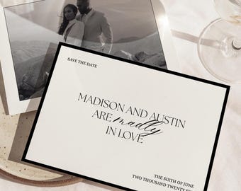 Elegant Wedding Save the Date Template (Digital Canva)