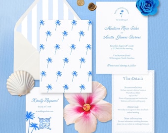 Coastal Wedding Invitation Suite | Custom Design Service