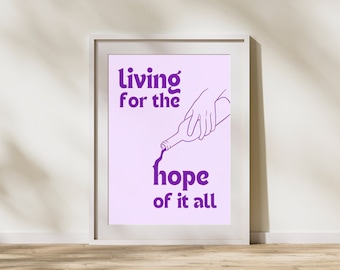 For the Hope of it All Digital Print | August Folklore | Taylor Swift Art Print