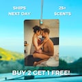 Custom Boudoir Photo Car Air Freshener, Two Sided Personalized Scent Gift for Couples Boyfriend Husband Car Accessory