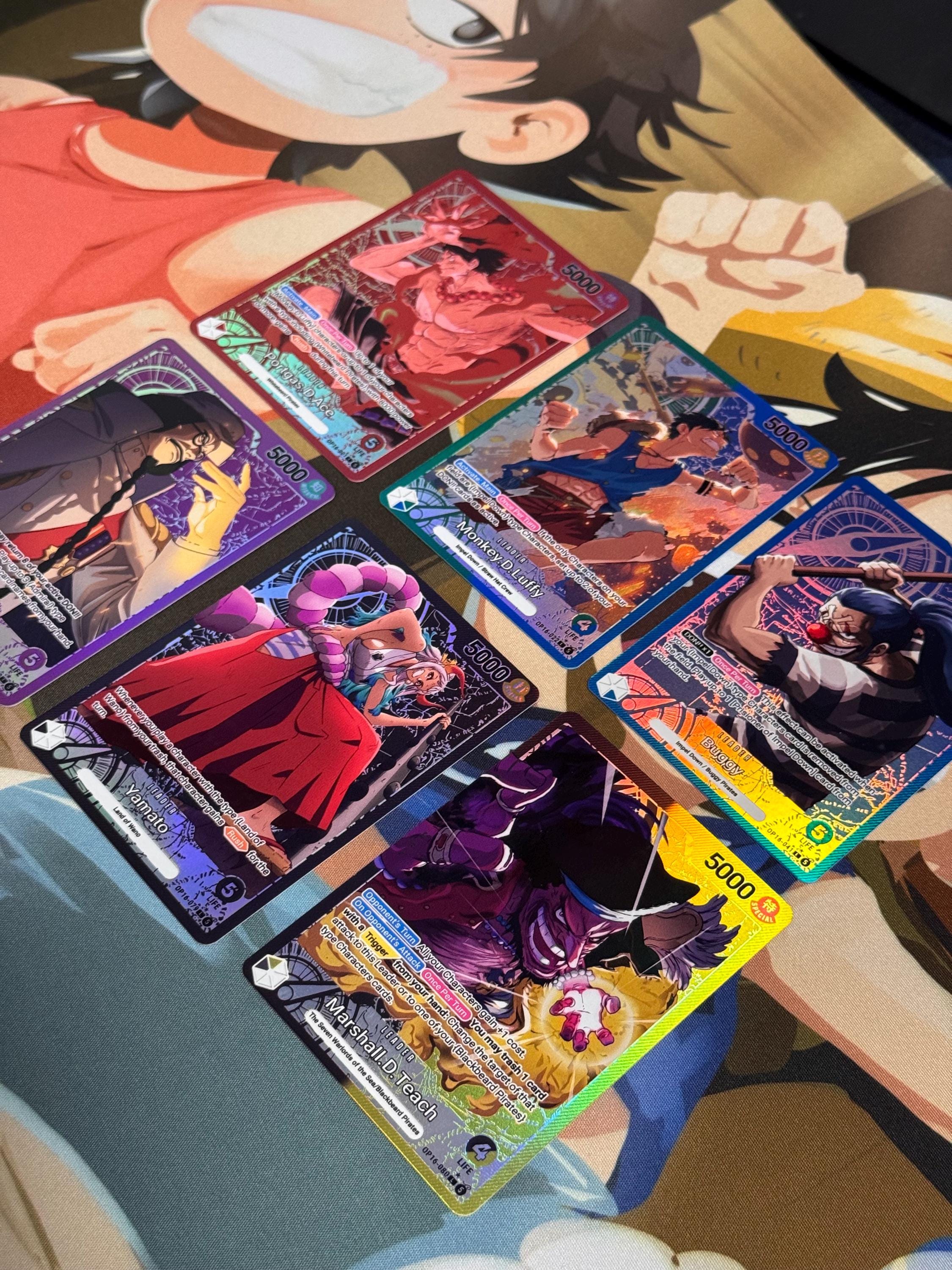 OP16 Custom Leader Base Set Holographic Foil - Etsy
