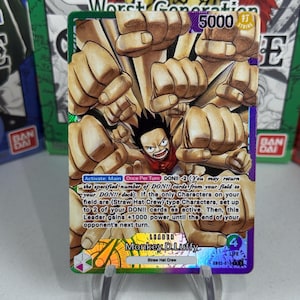 EB02 Lider doble Luffy Custom Card holografica Doble lado