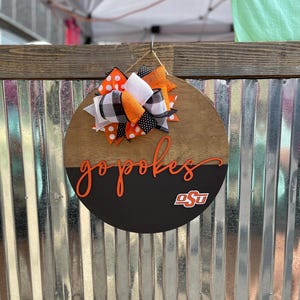 OSU Door Hanger | Oklahoma State University |OSU Door Sign |Oklahoma Cowboys |Cowboys |Pokes |OSU Cowboys |Door hanger |Oklahoma State |sign