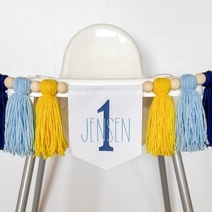 Rubber Duck 1st Highchair Banner, Personalized First Birthday, One Custom High Chair Banner, Cake Smash Boy Party, High Chair Baby Banner