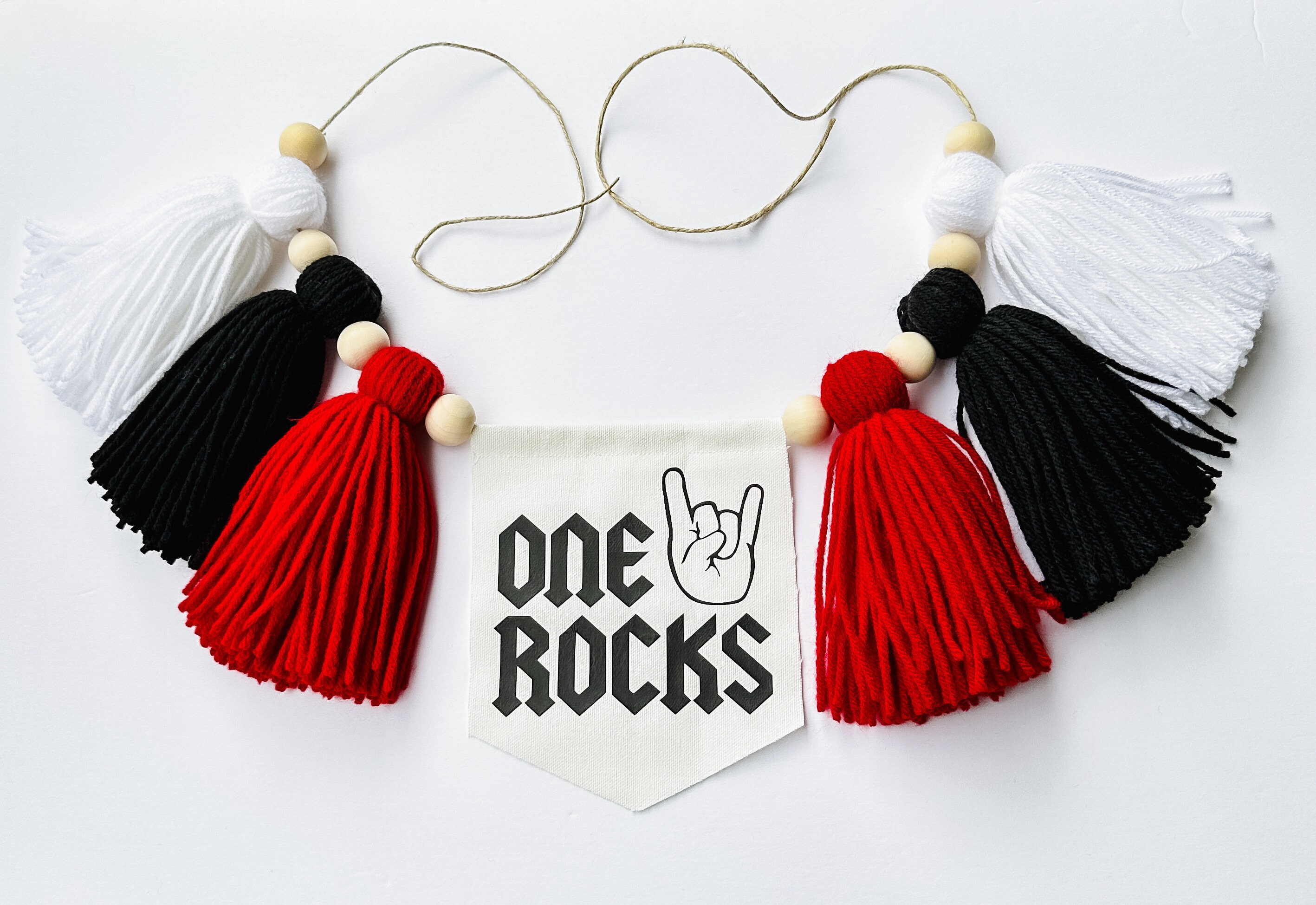 One Rocks First Birthday One Rocks First Birthday Highchair Banner, Rockstar 1st Party, Rock N ...