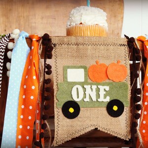 Pumpkin ONE Highchair Banner – First Birthday Decor For Boys, Fall Harvest Theme