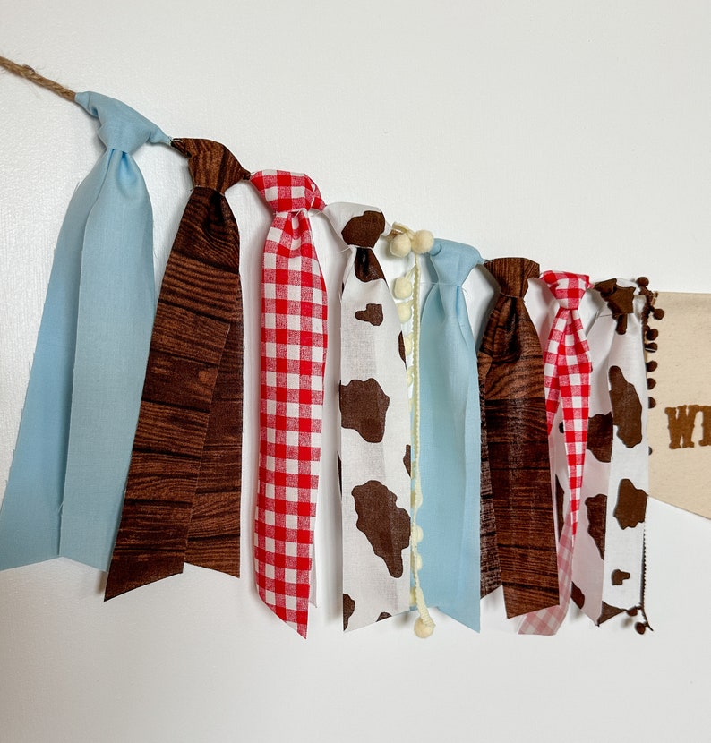 Cowboy First Birthday Highchair Banner, My 1st Rodeo High Chair Garland