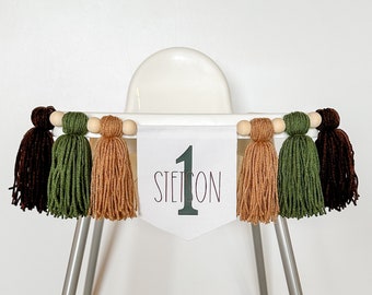 Duck 1st Boy Highchair Banner, Personalized First Birthday, One Custom High Chair Banner, Hunting, Camping, Fishing, Cake Smash Boy Party