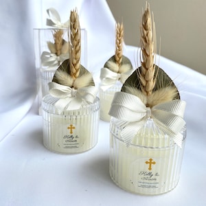 Unique Baptism Favors for Guest, Christening party Favor, Baptismal Souvenir Candle Favors Bulk, Thank You Christening Favors