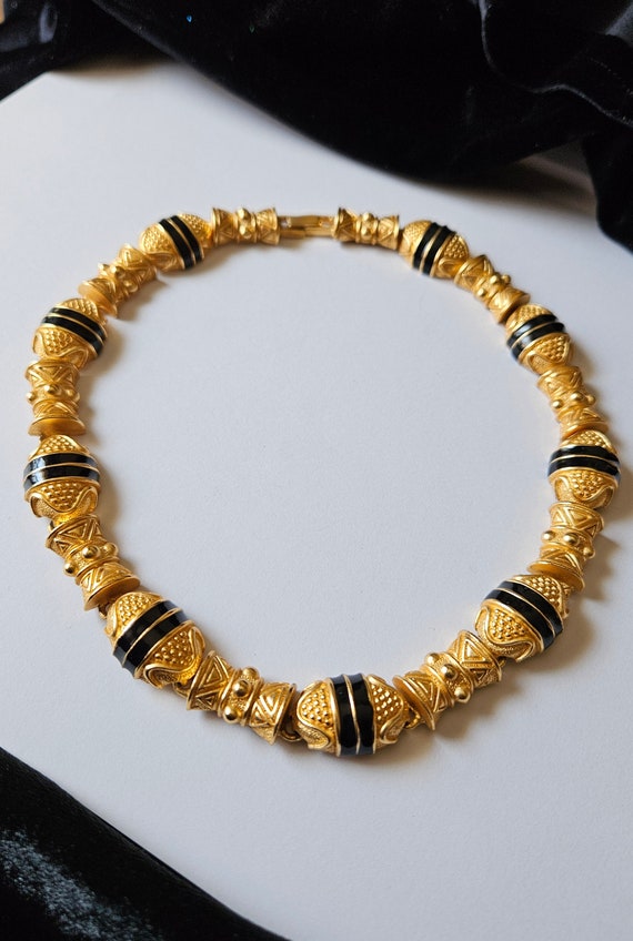 Etruscan chocker necklace Vintage Byzantine neckl… - image 8
