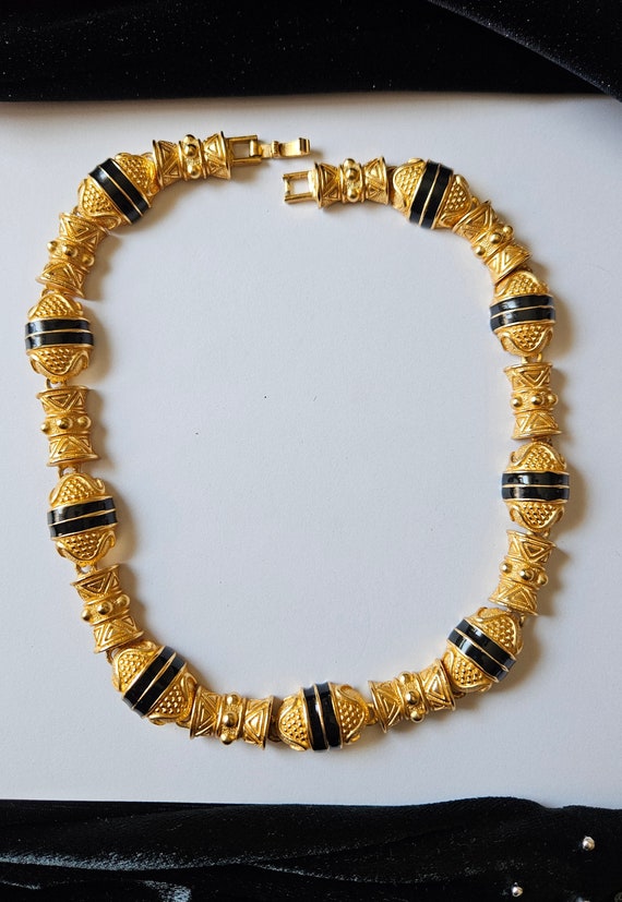 Etruscan chocker necklace Vintage Byzantine neckl… - image 5