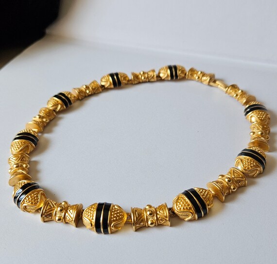 Etruscan chocker necklace Vintage Byzantine neckl… - image 2