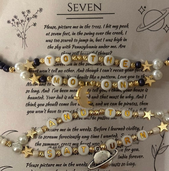 Seven moon and to saturn bracelet eras tour Taylor Swift