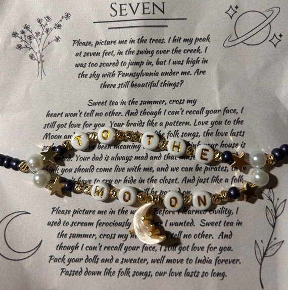 Seven moon and to saturn bracelet eras tour Taylor Swift