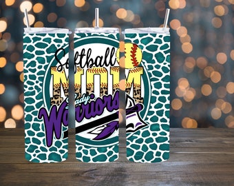 Custom - Softball Mom Lady Warriors Tumbler 20oz Sublimation Tumbler