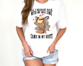 Two-Step Style: 'Sand in My Boots' Graphic Fashion