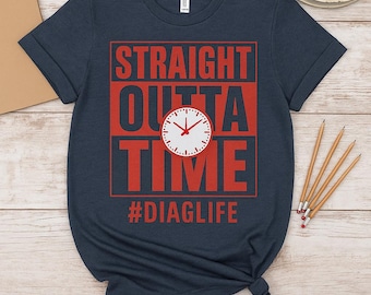Maglietta in tela Straight Outta Time Bella: regalo divertente per un diagnostico