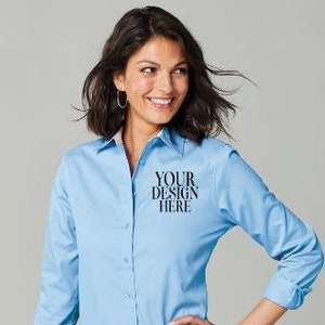 Custom Embroidered Port Authority® Ladies Long Sleeve Easy Care Shirt
