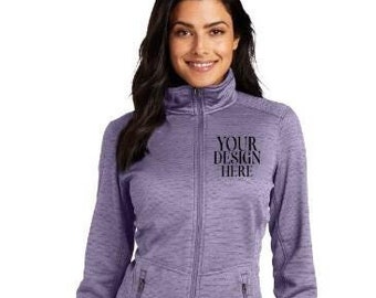 Custom Embroidered Port Authority® Ladies Digi Stripe Fleece Jacket