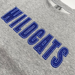 Glitter Applique Sports Team Gildan Crewneck Sweatshirt