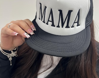 Embroidered Mama Trucker Hat
