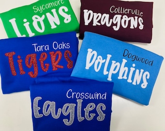 Custom School Glitter Sweatshirt