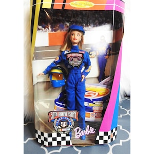 Vintage 1998 NASCAR 50th Anniversary Barbie Doll - Mint Condition, New in Box