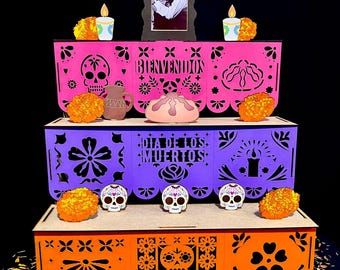 Altar mdf de 3mm Dia de muerto para corte LASER se manda en CDR Y DXF