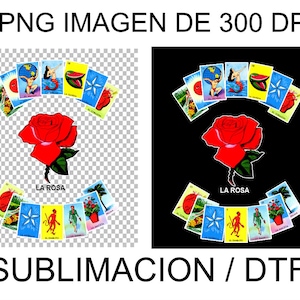 Archivo digital / Lotería Mexicana / digital / archivo de diseño descargar PNG / arte imprimible / sublimación/DTF / Calidad de 300 dpi HD